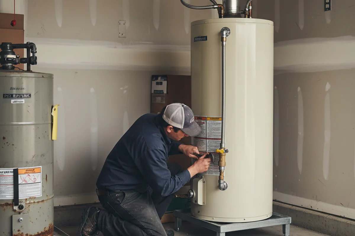 Water heater and shutoff valve replacement in Gray Hawk